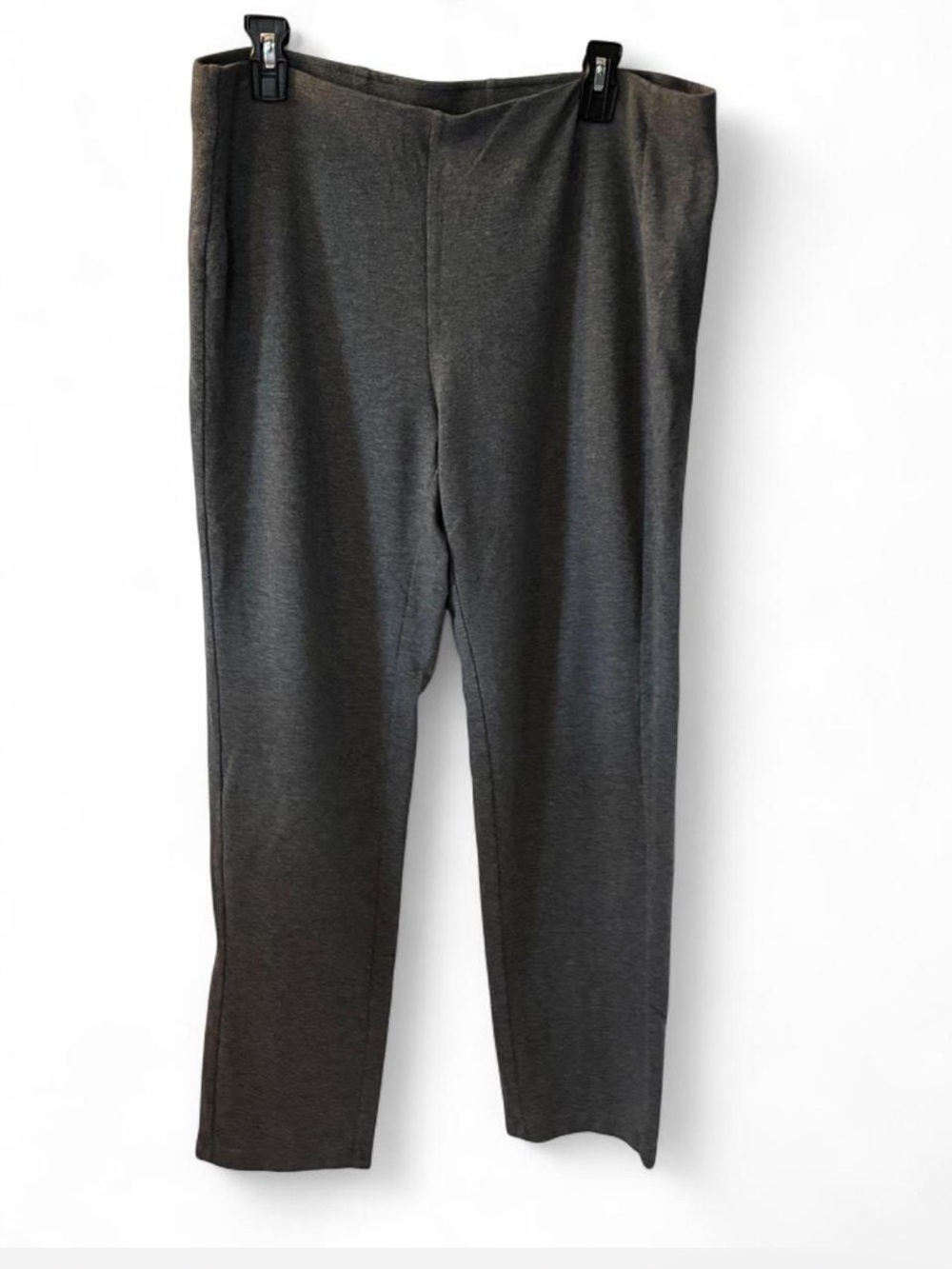 J. Jill Pure Jill Charcoal Straight-Leg Pull On Pants Pima Cotton Blend - Picture 2 of 5